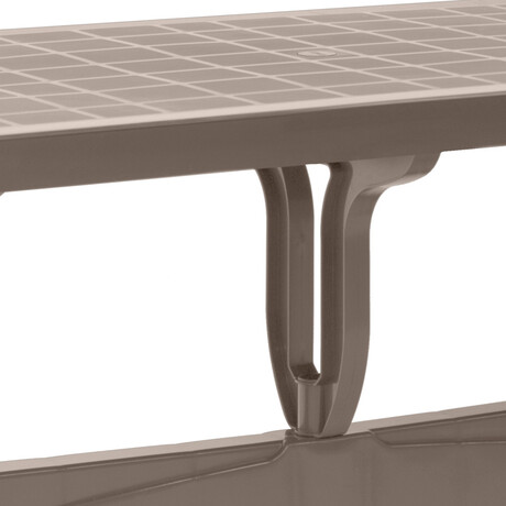 Τραπέζι Πολυπροπυλενίου Callan Megapap Χρώμα Cappuccino 120x70x73εκ.