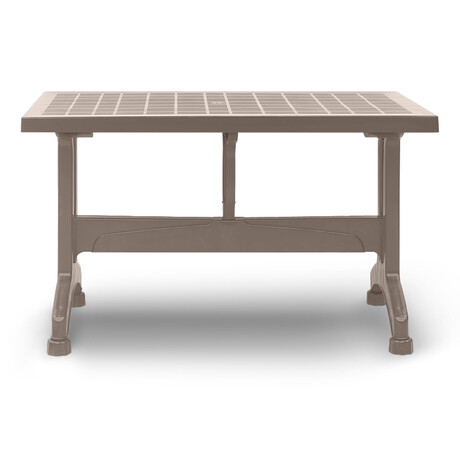 Τραπέζι Πολυπροπυλενίου Callan Megapap Χρώμα Cappuccino 140x80x73εκ.
