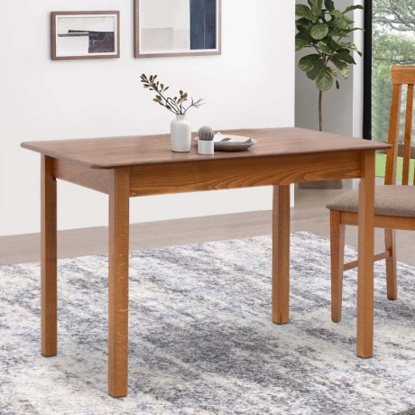 Τραπέζι Bergen Megapap Μασίφ Ξύλο-mdf Επεκτεινόμενο Χρώμα Καρυδί 120/150x68x77εκ.