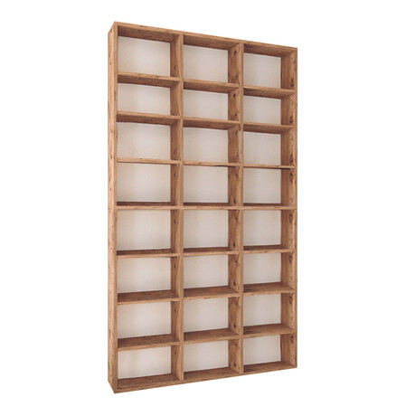 Βιβλιοθήκη Μελαμίνης Fyodor Megapap Χρώμα Pine oak 102x16x178εκ.