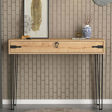 Κονσόλα Μελαμίνης Cenova Megapap Χρώμα Sapphire oak 120x35x89,8εκ.