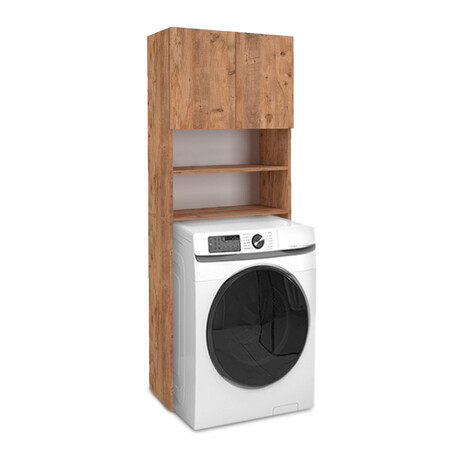 Έπιπλο Πλυντηρίου Ramsey Megapap από Μελαμίνη Χρώμα Pine oak 65x27x190,6εκ.