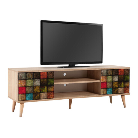 Έπιπλο Τηλεόρασης Soho Megapap από Μελαμίνη Χρώμα Sonoma 148x40x50 εκ.