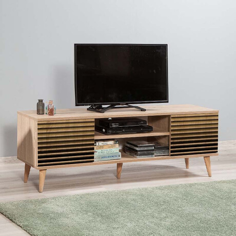 Έπιπλο Τηλεόρασης Soho Megapap από Μελαμίνη Χρώμα Sonoma 148x40x50 εκ.