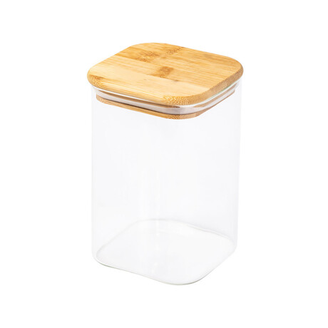 Estia Δοχειο Αποθηκευσης Bamboo Essentials 950ml Γυαλινο με Καπάκι