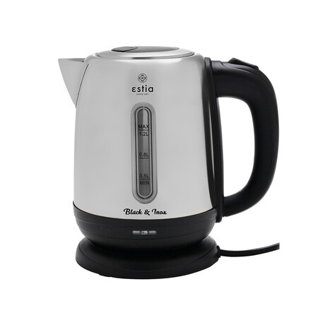 Estia Βραστηρας Black & Inox Ανοξειδωτος 1.2lt 1.630w