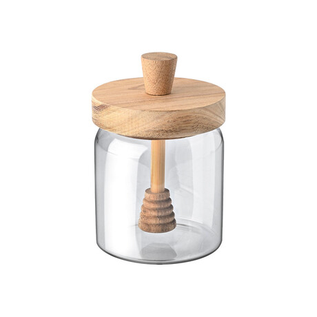 Estia Δοχειο Μελιου Acacia Γυαλινο 450ml 9x9x13.5cm με Κουταλι Μελιου