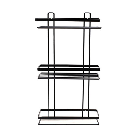 Estia Εταζερα Elegant Μεταλλικη Ισια 3 Θεσεων 46x25x12.5cm Μαυρη