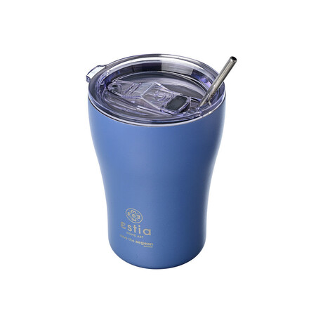 Estia Θερμος Coffee mug Save the Aegean 350ml Denim Blue
