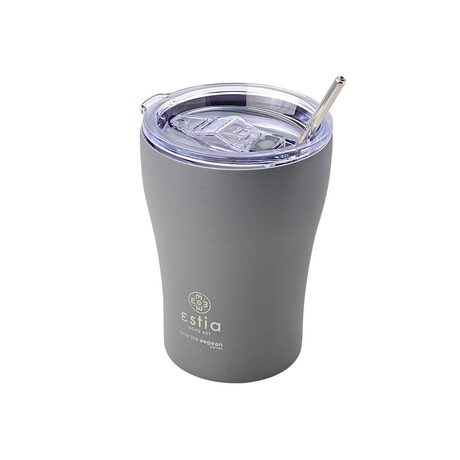 Estia Θερμος Coffee mug Save the Aegean 350ml Fjord Grey