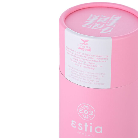 Estia Θερμος Travel Flask Save the Aegean 500ml Blossom Rose