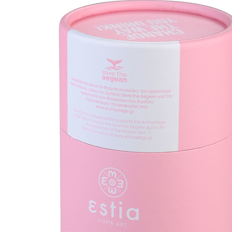 Estia Θερμος Travel mug Save the Aegean 500ml Blossom Rose