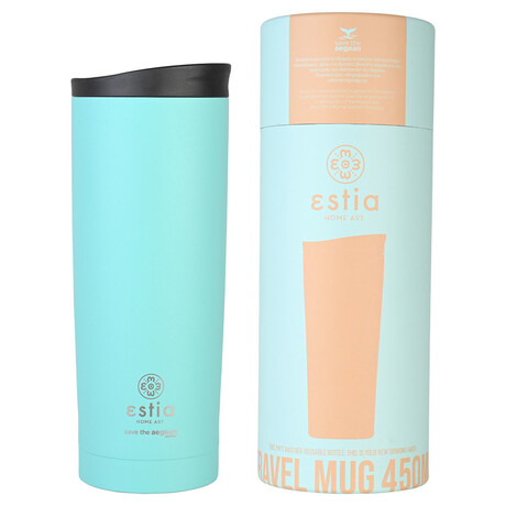 Estia Θερμος Travel mug Save the Aegean 500ml Bermuda Green