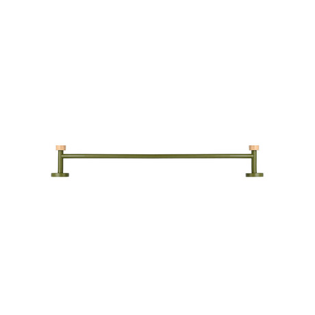 Estia Πετσετοθηκη Επιτοιχια Olive Series  Μονη Μεταλλικη/bamboo 9x65.4x5.2 Λαδι
