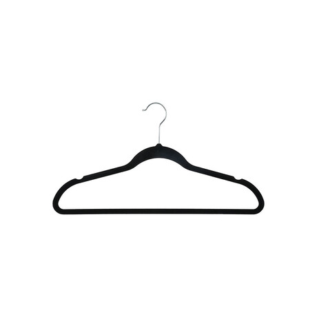 Estia Κρεμαστρα Ρουχων Αντιολισθητικh με Εγκοπες Βελουτε Μαυρο σετ 3 Τεμ. Estia Κρεμαστρα Ρουχων Αντιολισθητικh με Εγκοπες Βελουτε Μαυρο σετ 3 Τεμ.