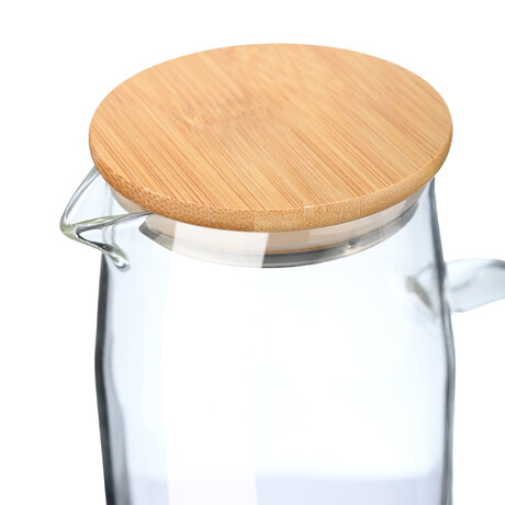 Estia Κανατα Bamboo Essentials Γυαλινη 1500ml με Καπακι Estia Κανατα Bamboo Essentials Γυαλινη 1500ml με Καπακι