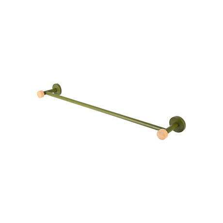 Estia Πετσετοθηκη Επιτοιχια Olive Series  Μονη Μεταλλικη/bamboo 9x65.4x5.2 Λαδι