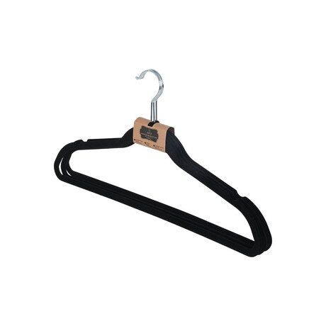 Estia Κρεμαστρα Ρουχων Αντιολισθητικh με Εγκοπες Βελουτε Μαυρο σετ 3 Τεμ. Estia Κρεμαστρα Ρουχων Αντιολισθητικh με Εγκοπες Βελουτε Μαυρο σετ 3 Τεμ.