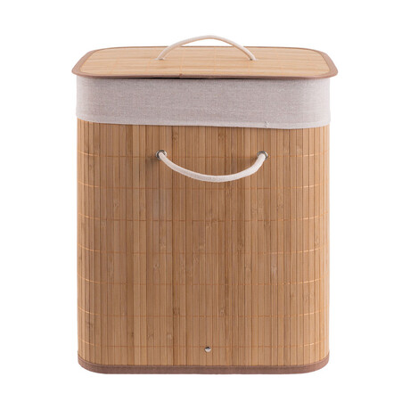 Estia Καλαθι Απλυτων Bamboo Essentials Πτυσσομενο Ορθογωνιο 60lt