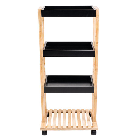 Estia Τρολλει Κουζινας Bamboo Essentials 4 Επιπεδων 40x30x88cm Μαυρο Estia Τρολλει Κουζινας Bamboo Essentials 4 Επιπεδων 40x30x88cm Μαυρο
