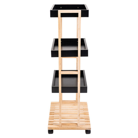 Estia Τρολλει Κουζινας Bamboo Essentials 4 Επιπεδων 40x30x88cm Μαυρο Estia Τρολλει Κουζινας Bamboo Essentials 4 Επιπεδων 40x30x88cm Μαυρο
