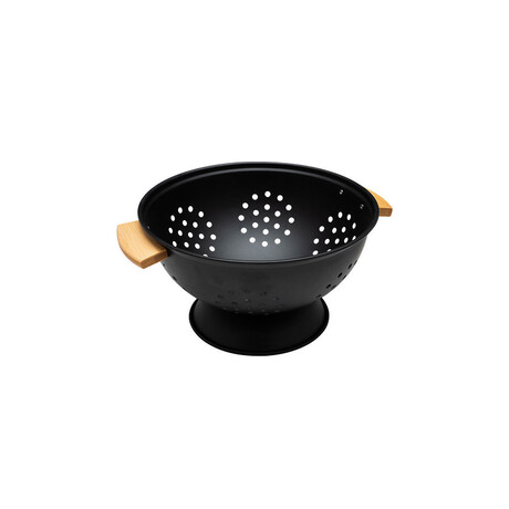 Estia Σουρωτηρι Ζυμαρικων Bamboo Essentials Μεταλλικο με Λαβες 24x24x13.7cm Μαυρο