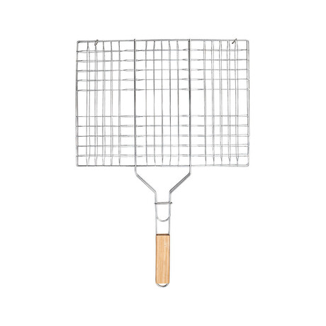 Estia Σχαρα Ψησιματος Barbeque Μεταλλικη 49x30cm με Ξυλινη Λαβη