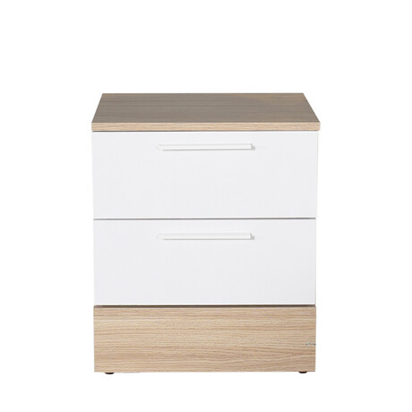 Κομοδίνo Base Megapap σε Χρώμα Λευκό - Sonoma 45x40x52εκ.