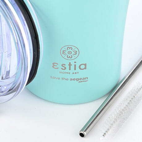 Estia Θερμος Coffee mug Save the Aegean 500ml Bermuda Green