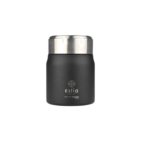 Estia Θερμος Lunch pot Save the Aegean 0.5lt Midnight Black
