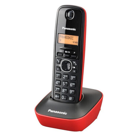 Ασύρματο Τηλέφωνο Panasonic kx-Tg1611grr Black-red (kx-Tg1611grr) (Pankxtg1611grr)