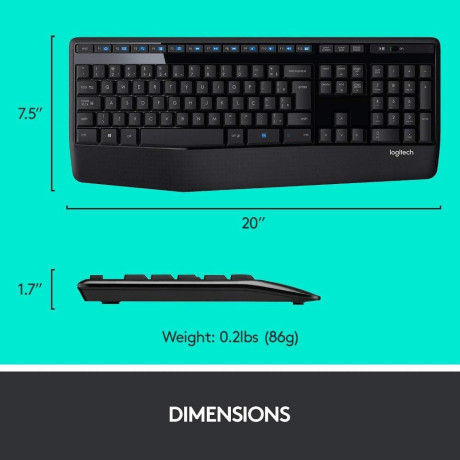 Logitech Mk345 Combo Ασύρματο σετ Πληκτρολόγιο & Ποντίκι us (920-006489) (Logmk345us)