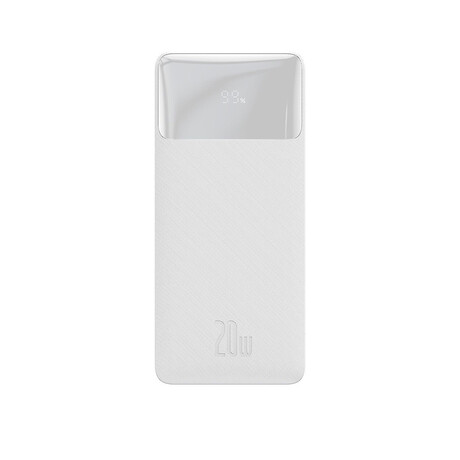 Baseus Bipow Overseas Edition Power Bank 10000mah 20w με 2 Θύρες usb-a και Θύρα usb-c Λευκό (Ppbd050502) (Basppbd050502)