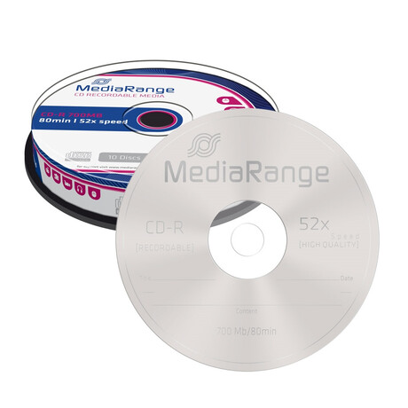 Mediarange cd-r 80' 700mb 52x Cake box x 10 (Mr214)
