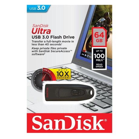 Sandisk Ultra usb 3.0 Flash Drive 64gb (Sdcz48-064g-U46) (Sansdcz48-064g-U46)