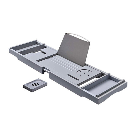 Πολυλειτουργικό Ράφι Μπανιέρας από Μπαμπού 75 -109 x 4.5 x 23 cm Χρώματος Καφέ Ανοιχτό Songmics (Bcb88y) (Sngbcb88y)