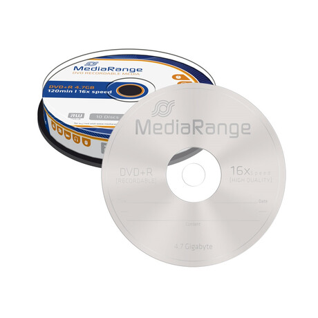 Mediarange Dvd+r 120' 4.7gb 16x Cake box x 10 (Mr453)