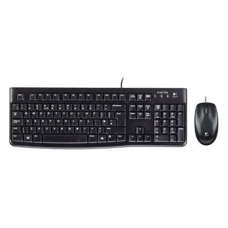 Logitech Mk120 Desktop Combo us (Black, Wired) (Logmk120us)