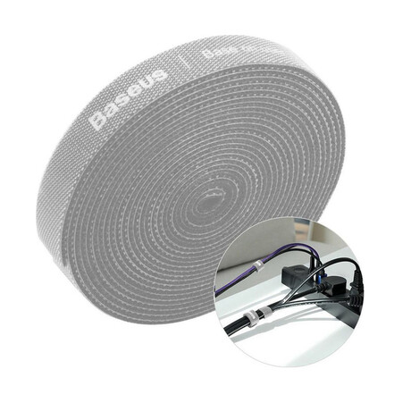 Baseus Velcro Δεματικό Καλωδίων Γκρι 1τμχ (Acmgt-F0g) (Basacmgtf0g)