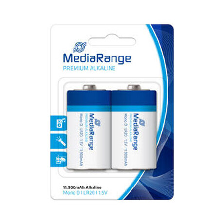Αλκαλική Μπαταρία Mediarange Premium d 1.5v (Lr20) (2 Pack) (Mrbat109)