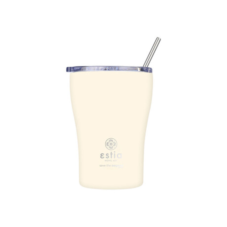 Estia Θερμος Coffee mug Save the Aegean 350ml Lily White