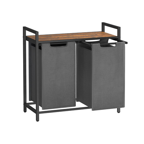 Vasagle 2 Compartment Laundry Basket 2x46lt (Blh201g01) (Vasblh201g01)