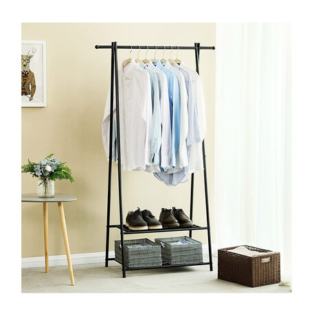 Μεταλλική Κρεμάστρα Ρούχων Δαπέδου 87.5 x 41 x 155 cm Χρώματος Μαύρο Songmics (Hsr05b) (Snghsr05b)