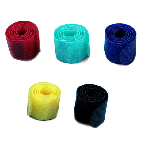 Mediarange Hook and Loop Cable Ties 16x215mm Assorted Colours (5) (Mrcs302)