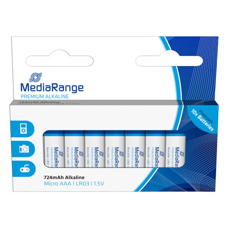 Αλκαλική Μπαταρία Mediarange Premium aaa 1.5v (Lr3) (10 Pack) (Mrbat102)