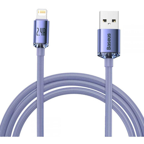 Baseus Crystal Shine Braided usb to Lightning Cable μωβ 2m  (Cajy000105) (Bascajy000105)
