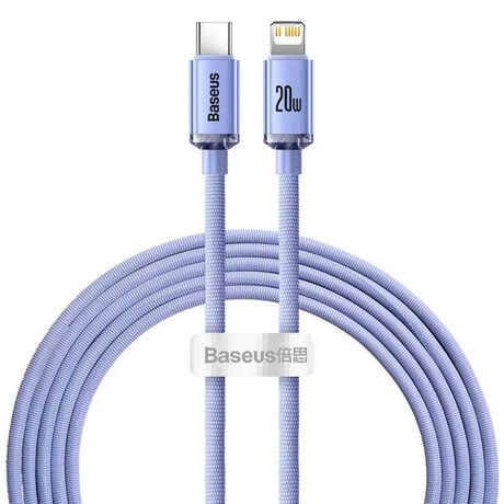 Baseus Crystal Shine Braided usb-c to Lightning Cable 20w μωβ 2m (Cajy000305) (Bascajy000305)