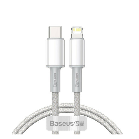 Baseus High Density Braided usb-c to Lightning Cable 20w Λευκό 1m (Catlgd-02) (Bascatlgd02)