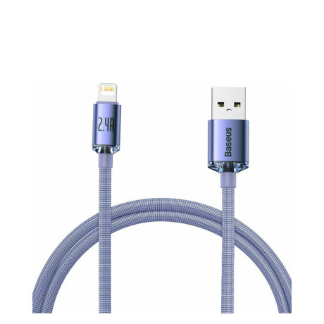 Baseus Crystal Shine Braided usb to Lightning Cable μωβ 1.2m (Cajy000005) (Bascajy000005)