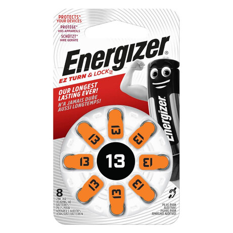 Energizer Μπαταρίες Ακουστικών Βαρηκοΐας 13 1.4v 8τμχ (22574769) (Ene22574769)